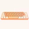 Snpurdiri 60% Wired Gaming Keyboard, RGB Backlit (Cream and Orange)
