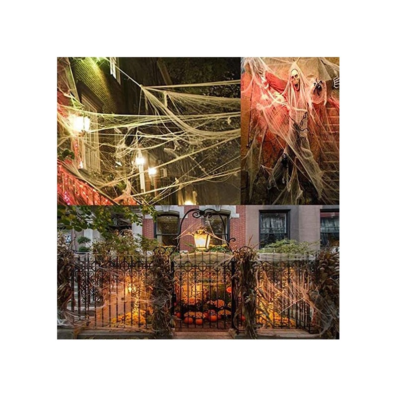 Decoraciones de Halloween al Aire Libre telarañas– 1200 pies Cuadrados