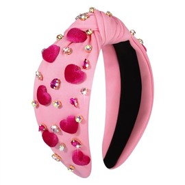 ANGLESJELL Thanksgiving Headband for Women Beaded Turkey Fall Headbands Accessories Jeweled Rhinestone Knotted Headband Autumn Fall Thanksgiving Hair Accessory Holiday Gifts (Valentine's Day 2)