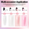 SUTOZMIWE Poly Gel Nail Kit, Clear White Nude Pink Nail