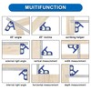 Combination Square Blue Aluminium 300mm (12in), Engineers Set Square, Stainless