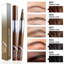MOTIBACK Eyebrow Pen - Waterproof Brow Pencil with Angled Brush, Ultra-Pigmented Formula for Defined Brows, Long-Lasting & Smudge-Proof (Taupe)