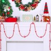 obmwang 10 Feet Christmas Wooden Bead Garland Christmas Candy Garland