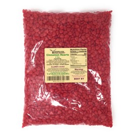 YANKEETRADERS Cinnamon Red Hot Hearts Candy, 4 Pound Bulk, Valentines, Weddings