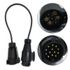 Tirol 12V 7 To 13 Pin Trailer with Cable Adapter