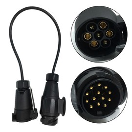 Tirol 12V 7 To 13 Pin Trailer with Cable Adapter Wiring Connector Towbar Plug & Socket