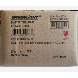 GREENLIGHT RUNNING ON EMPTY S13 FACTORY SEALED CASE OF 6 VEHICLES POSSIBLE CHASE