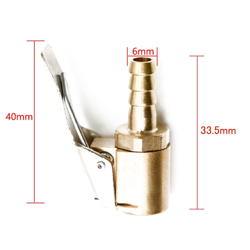 D.B.J 2pcs 6mm Car Air Pump Thread Nozzle Adapter Tire