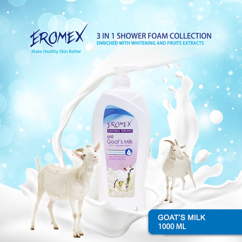 Eromex 3 in 1 Shower Foam Goat's Milk + Enriched