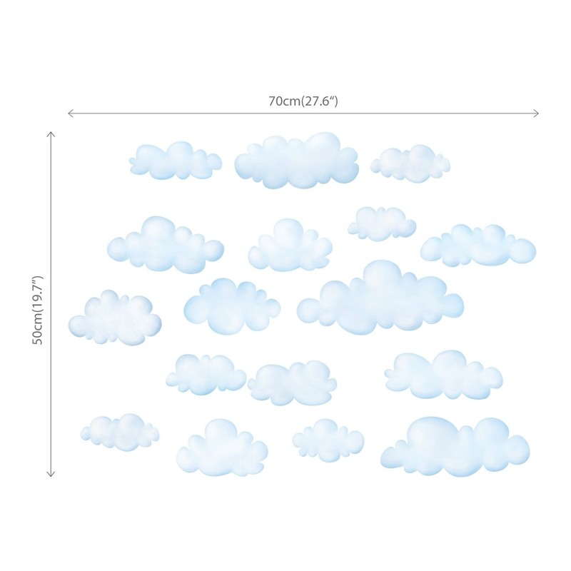 DECOWALL DS-8030 Clouds in the Sky Wall Sticker Wall Decoration