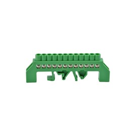 Orno DIN Rail Terminal Block 12 Pin Green