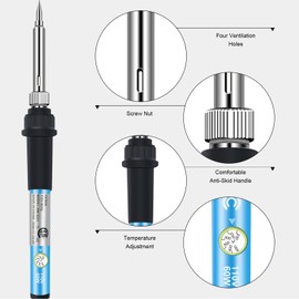 Soldering Iron Kit, Wood Burning Kit Pyrography Pen Adjustable Temperature Wood Burner for Adults (WB01)