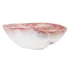 Bloomingville Nautilus Essence Stoneware Bowl, White and Berry Color