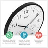 Mebus Modern Radio Wall Clock with Temperature Display and Humidity,
