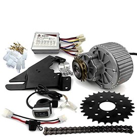 24V36V 450W Bike Conversion Kit for Disc Brake Rotor Left Side Mounting Bicycle Motor Kit with Thumb Throttle (24V Thumb kit)