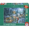 Schmidt Spiele 57529 Thomas Kinkade Christmas Motif, Santas Silent Night,