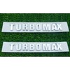 2PC 2024-2025 Turbomax Emblems 3D Badge Nameplate Hood Letters Logo