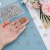 HOBBIESAY 100Pcs Double Star Charms 5 Point Star Metal Dangle