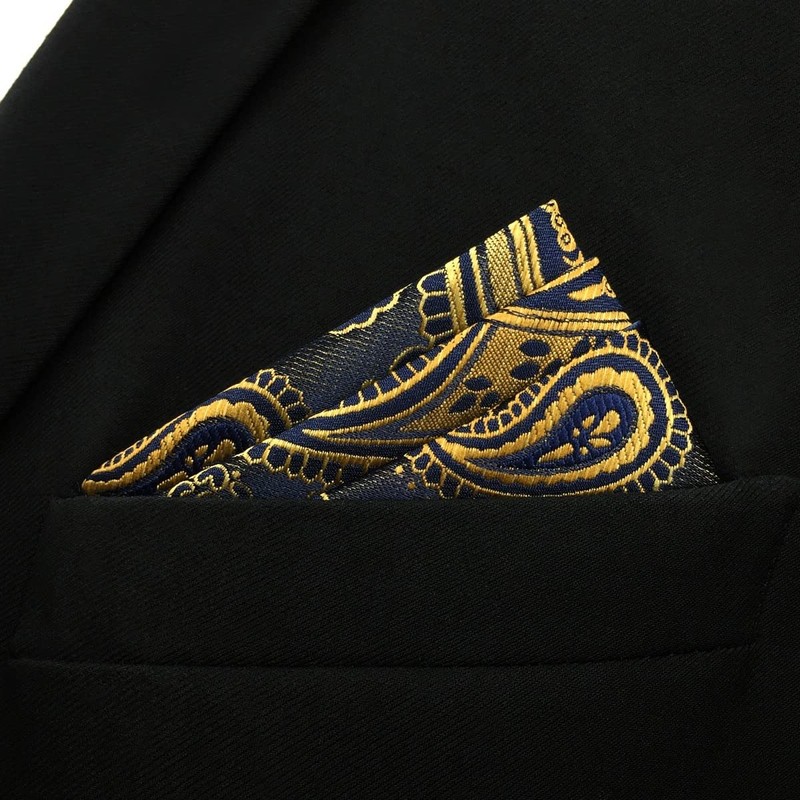 S&W SHLAX&WING Men's Pocket Square Assorted Paisley Suit Jacket, Business