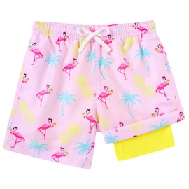 Boys Swim Shorts Flamingo Pink Big Boy Bathing Suits Size 14-16 Sports Swim Trunks Flamingo Young Lightweight Swimming Suits 15 16 Years Funny Teens Beach Board Shorts Large