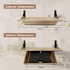 DOLEMODUO Compact Gun Shelf with Hidden Storage, Floating Wall Mount