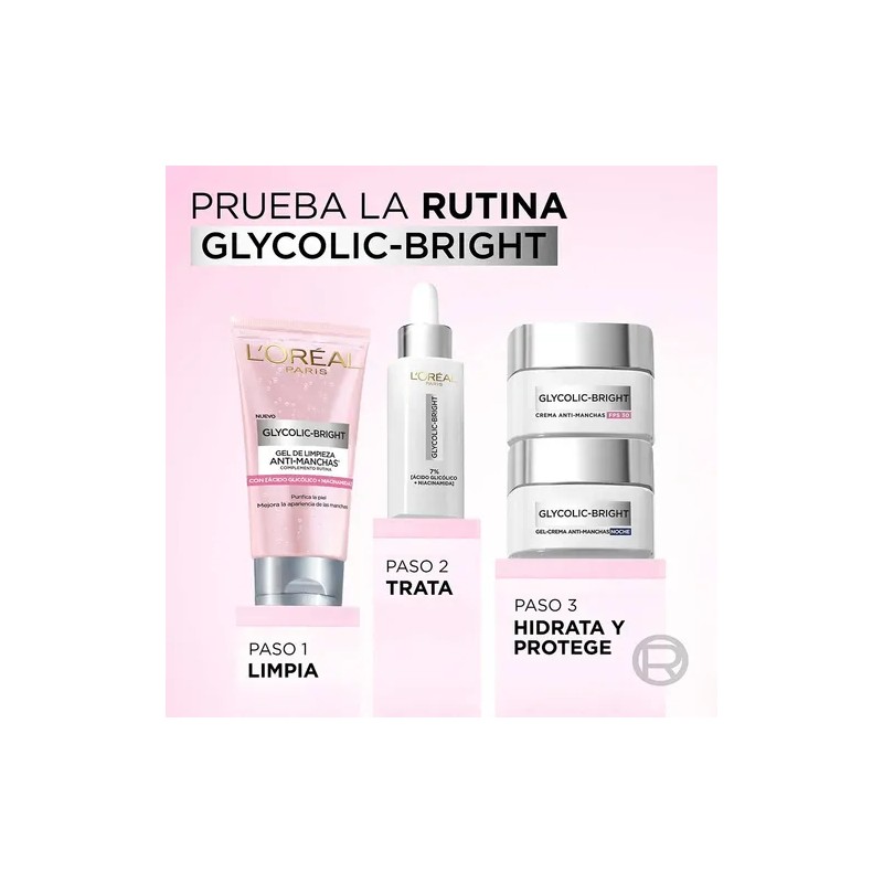 Gel Crema Noche Anti-manchas Ácido Glicólico L'oréal Paris