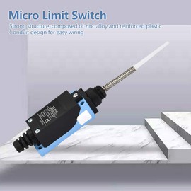 Current Limit Switch, Waterproof Flexible Spring Rod Switch 1NC 1NO Momentary Micro Limit Switch for Machine Tool Equipment (TZ-8166)