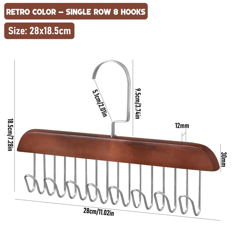 Multifunctional Clothes Rack with 8 Hooks, 2 Pack Space Saving