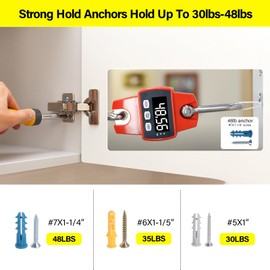 140pcs Drywall Anchors and Screws Kit (3 Sizes) - Plastic Screw Anchors for Drywall & Sheetrock with Phillips Screws - Assorted Wall Anchors Set for Shelves, Mirrors, Wall Art, Home Decor