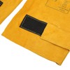 Pair Welding Sleeve Cowhide Wearproof Heat Resistant Golden Yellow for