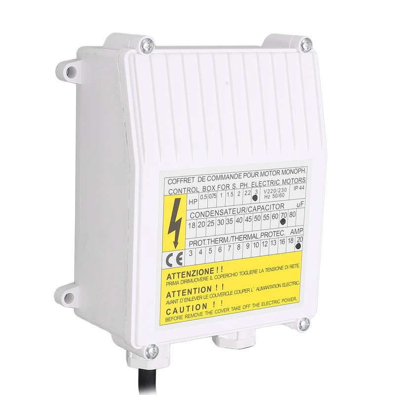 3.0HP Deep Well Pump Control Box 2.2KW, 70uf, 20A Household