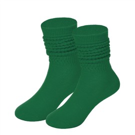 Toddler Socks Girls Slouch Knee High Socks Kids Long Athletic Crew Sock Cotton Mint Green 3-5 Years