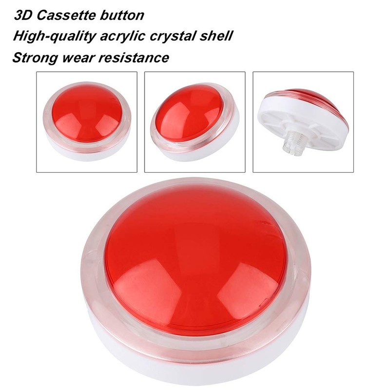 Tissting 100mm Game LED Light Button, 12V Lit Illuminated Push