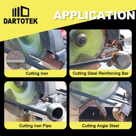 6-1/2"/165mm Metal Cutting Disc, DARTOTEK Circular Saw Blade 48T,Tungsten Carbide Tipped TCT Cut Off Wheel for Steel, Stainless Steel, Ferrous Steel Pipe with 4/5"-5/8" Arbor
