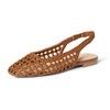The Drop Women's Palma Woven Slingback Flat, Cognac Woven, 7