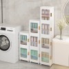 VECELO Narrow Storage Cabinet with Adjustable Shelf Small Space Bathroom