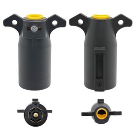 Vexillaris 12V 7 Pin Trailer Plug Connector, 7 Way Trailer Plug 7 Pin Trailer Plug 7 pin Trailer - Wiring Harness Connector - for rv Trailer, Bike Trailer - Blade Connector(2-Pack)