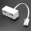 Casoter Double Telephone Socket Adapter, 1 BT Plug to Two