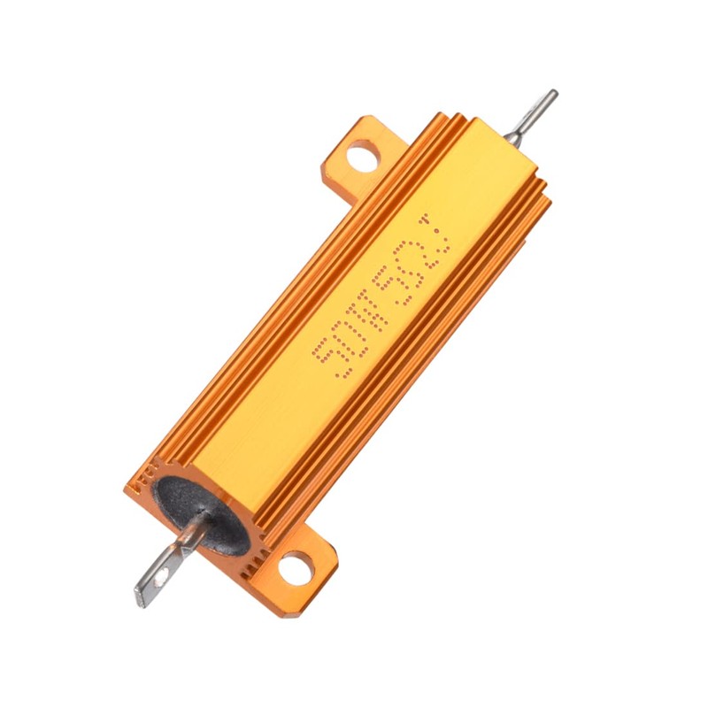 sourcing map 2pcs 50W 5 Ohm Aluminium Housing Chassis Mount