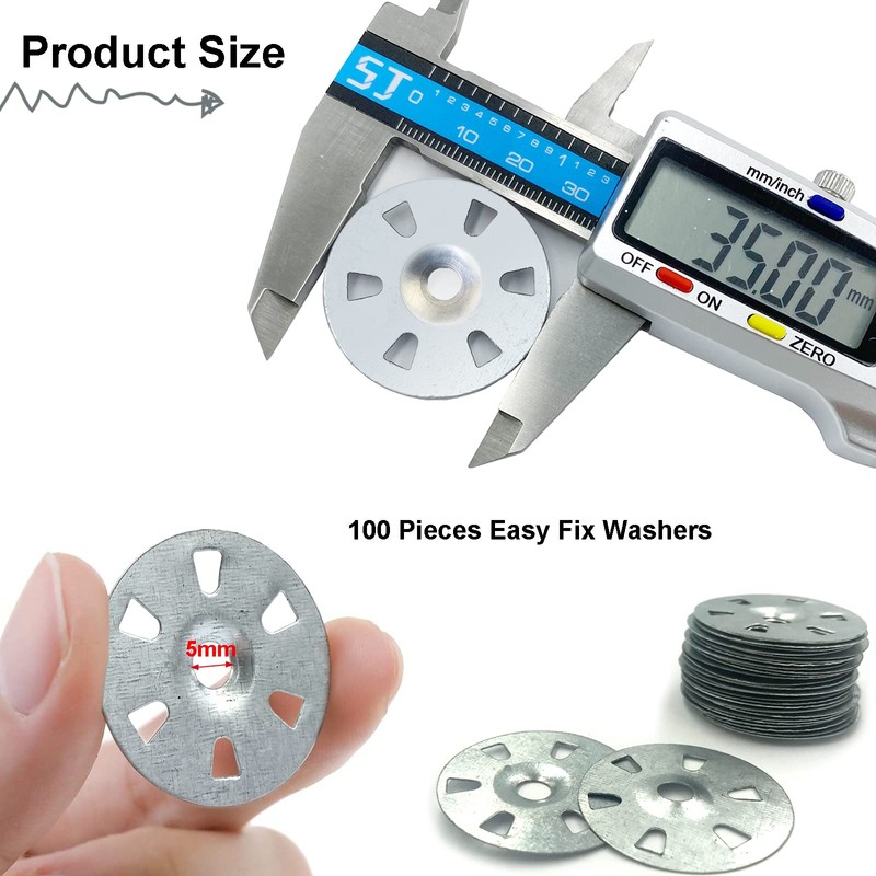ESINO 100 Pieces Tile Backer Board Washers, Easy Fix Washers,