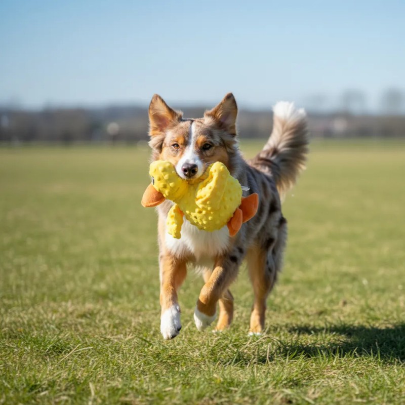 Patito De Peluche Chillón Para Perros Juguete Interactivo M Amarillo