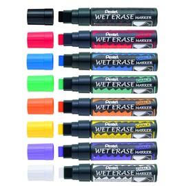 Pentel Wet Erase Jumbo SMW56-W Chalk Markers Chisel Tip 3.5-10.5 mm White