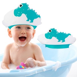 Baby Shower Cap Shield, Shower Cap for Kids, Kids Shampoo Shower Bath Cap Adjustable Hair Washing Shampoo Shield Baby Visor for Eyes and Ears Protector (blue)