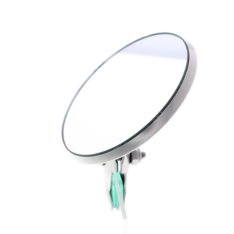 Clamp-On Stainless Window Wind Wing Rear View Mirror, 3.5 Inch