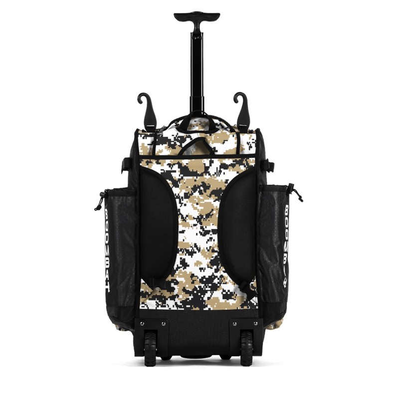 Boombah Rolling Superpack Hybrid Digital Camo Bat Pack Black/Vegas Gold