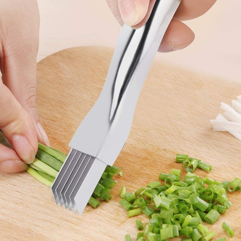 ZPSHYD Stainless Steel Onion Cutter - Versatile Spring Onion Cutter