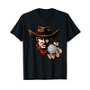 Cowboy Golf Ball Cartoon Character T-Shirt