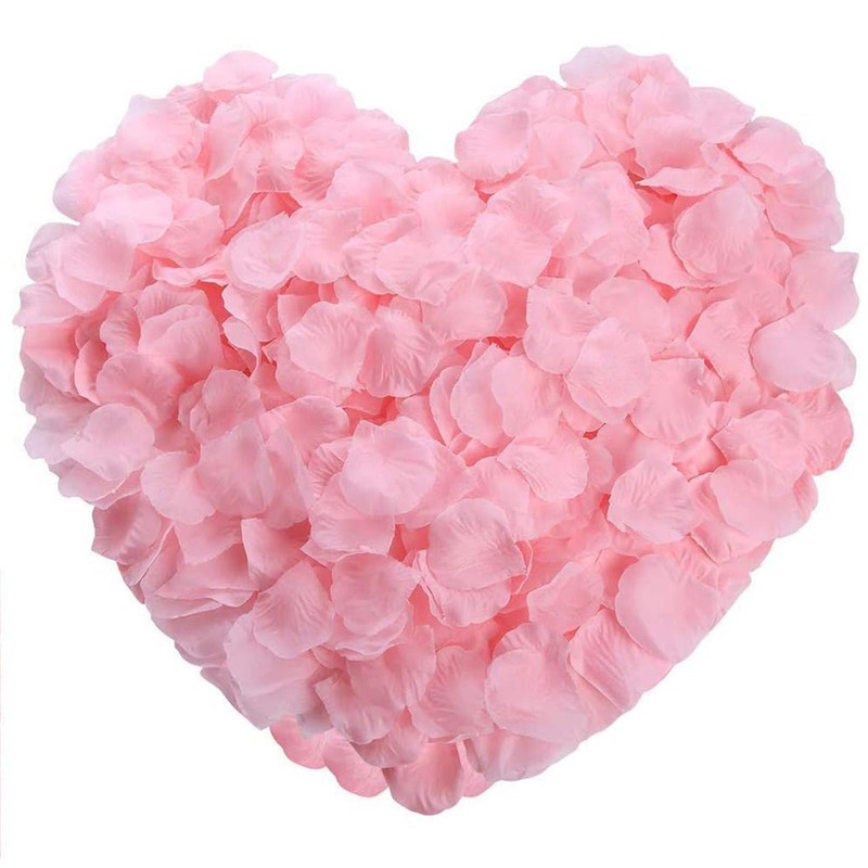 XIANNVXI 1500 PCS Pink Rose Petals,Artificial Faux Fake Silk Pink