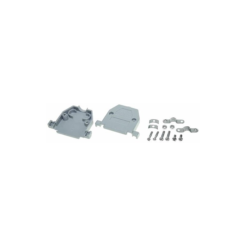 Sub-D 25 Pin Sub D cover casing, grey plastic
