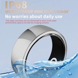Smart Ring Android Fitness Tracker Ring Smart Rings for Men Women Smart Ring Heart Rate Waterproof Smart Ring with Pedometer Sleep Tracker Ring iOS Smart Workout Fitness Ring Stainless Steel